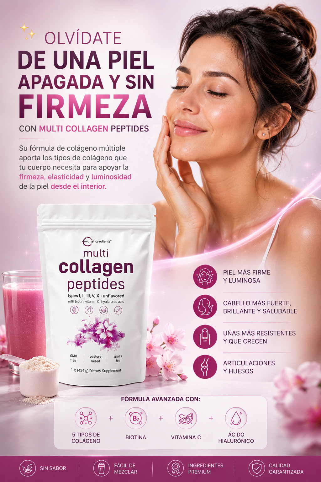 MULTICOLAGENO PEPTIDES EN POLVO 454g